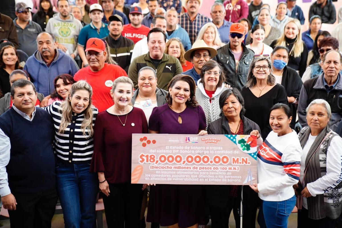 Entrega Gobierno de Sonora 18 millones de pesos en alimentos para comedores populares